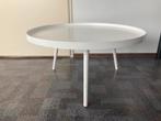 Te koop salontafel rond, wit, hout, Huis en Inrichting, Tafels | Salontafels, Ophalen, 50 tot 100 cm, Rond, Zo goed als nieuw