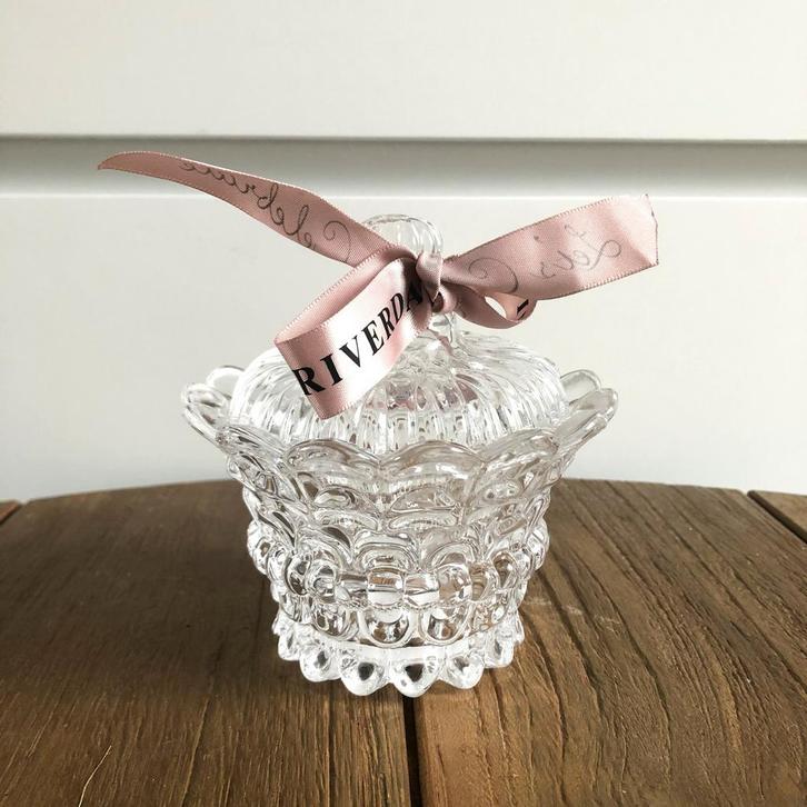 Riverdale Bon Bon Schaaltje Glas, Huis en Inrichting, Woonaccessoires | Schalen en Manden, Zo goed als nieuw, Schaal, Rond, Glas