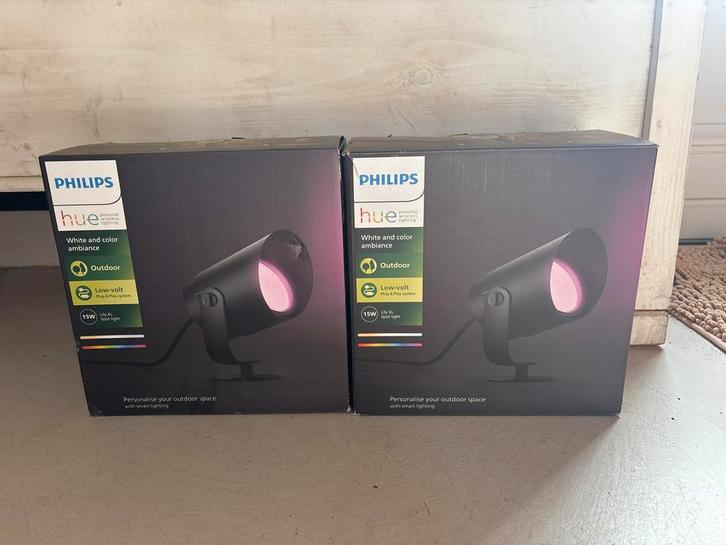 Philips Hue Lily XL Spot - Nieuw in doos!, Tuin en Terras, Buitenverlichting, Nieuw, Spots, Kunststof, Minder dan 50 watt, Netvoeding