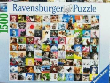 Puzzel 1500 stukjes: 99 Katten beschikbaar voor biedingen