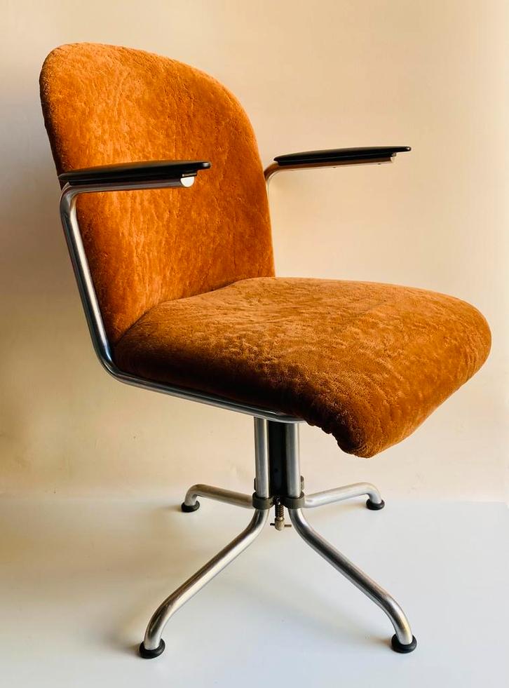 Gispen model 356 bureaustoel , jaren 60, Huis en Inrichting, Bureaustoelen, Gebruikt, Bureaustoel, Oranje, Ophalen of Verzenden