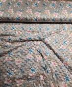 Minky dots dark sand flowers, Overige materialen, 120 cm of meer, Ophalen of Verzenden, Nieuw