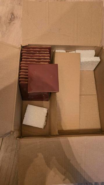 Bordeauxrode Zellige Tegels 10x10 (MZ1410) beschikbaar voor biedingen