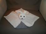 bambino konijn doekje baby blauw/witte oren en licht blauw, Kinderen en Baby's, Speelgoed | Knuffels en Pluche, Ophalen of Verzenden