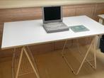 Wit bureau 140 x 72 cm, Ophalen of Verzenden, Gebruikt, Bureau