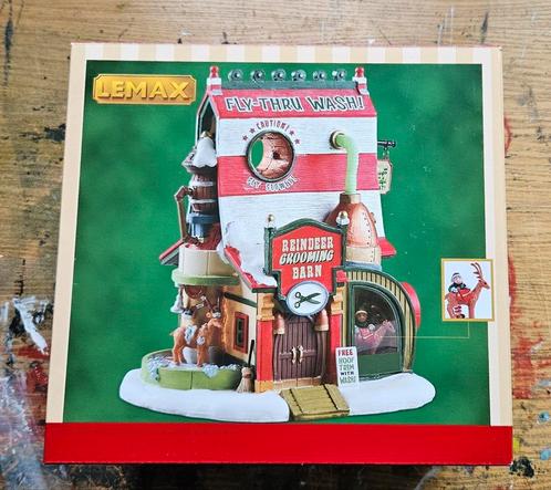 Lemax Reindeer Grooming Barn, Diversen, Kerst, Zo goed als nieuw, Ophalen of Verzenden