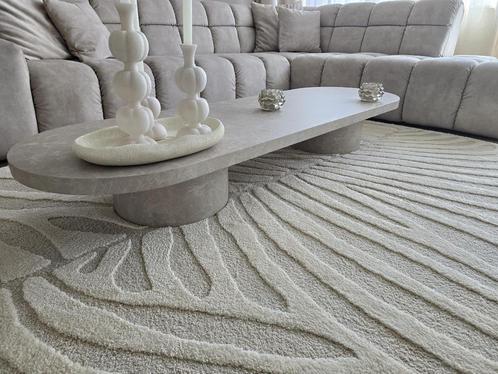 Nieuwe ovale salontafel Shundrika - Marmerlook Beige SoHome, Huis en Inrichting, Tafels | Salontafels, Nieuw, Minder dan 50 cm