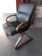 Fauteuil kantoorstoel vintage jaren 60, Ophalen, Gebruikt, Hout, Vintage