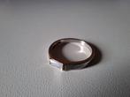 Zilveren ring met heldere steen, Sieraden, Tassen en Uiterlijk, Ringen, Nieuw, Ophalen of Verzenden, 17 tot 18, Dame