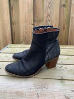 MANFIELD zwarte leren enkellaarsjes maat 39, Zwart, Lage of Enkellaarzen, Ophalen of Verzenden, Zo goed als nieuw