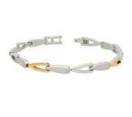 Boccia Titanium bicolor  armband, Ophalen of Verzenden, Nieuw, Zilver, Overige materialen