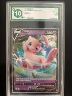 Gegradueerde Mew V Pokémonkaart - GRAAD 10, Ophalen of Verzenden, Zo goed als nieuw, Losse kaart, Foil
