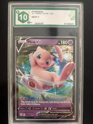 Gegradueerde Mew V Pokémonkaart - GRAAD 10 beschikbaar voor biedingen