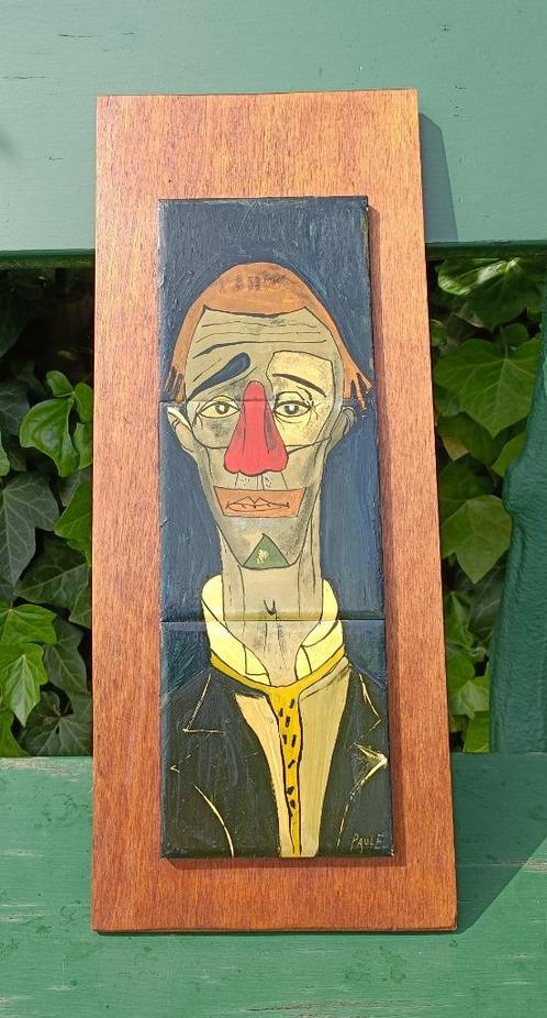 Schilderij "The Blue Clown" naar Bernard BUFFET tegeltableau, Antiek en Kunst, Kunst | Litho's en Zeefdrukken, Ophalen of Verzenden