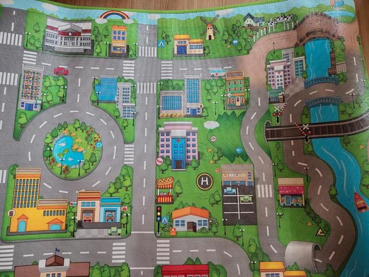 Superleuk autokleed 120x170, Kinderen en Baby's, Speelgoed | Speelkleden, Gebruikt, Ophalen of Verzenden