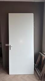 2x Opdekdeur wit, 93x231,5incl. beslag zonder insteekslot, Doe-het-zelf en Verbouw, Deuren en Horren, Ophalen, Gebruikt, 80 tot 100 cm