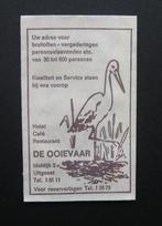 7451 Uitgeest - Hotel Cafe Restaurant De Ooievaar, Verzenden, Nederland