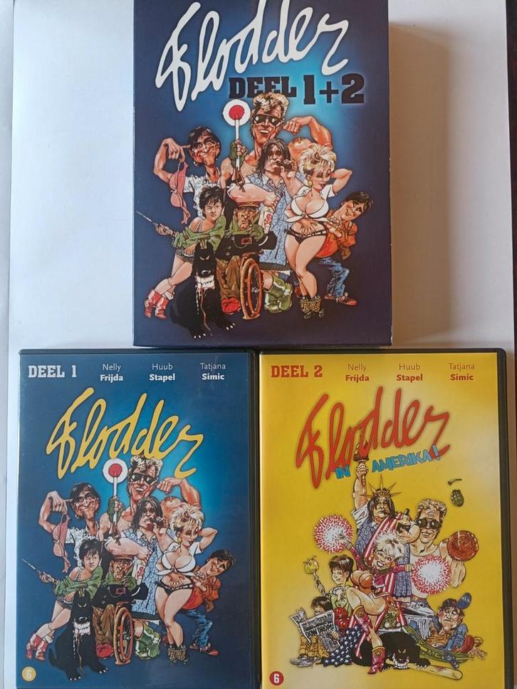 Flodder 1 & 2 DVD Box - Klassiekers!, Cd's en Dvd's, Dvd's | Tv en Series, Zo goed als nieuw, Komedie, Boxset, Vanaf 12 jaar, Ophalen of Verzenden
