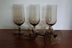 5 vintage bier/ water glazen rookglas Arcoroc France, Ophalen of Verzenden, Zo goed als nieuw, Bierglas