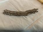 Zilveren vintage armband met belletjes, Verzenden, Gebruikt, Zilver, Met bedels of kralen