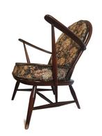 Schitterende vintage klassieke Ercolani design fauteuil, Huis en Inrichting, Fauteuils, Ophalen, Hout, Gebruikt, 75 tot 100 cm