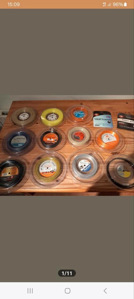 tennissnaar squash set 12m soorten snaren tennis bespannen, Sport en Fitness, Tennis, Nieuw, Grip of Snaar, Overige merken, Ophalen of Verzenden