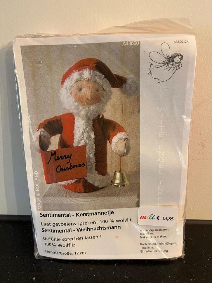Zelfmaakpakket sentimental kerstman atelier de Witte Engel, Hobby en Vrije tijd, Knutselen, Nieuw, Materiaal, Verzenden