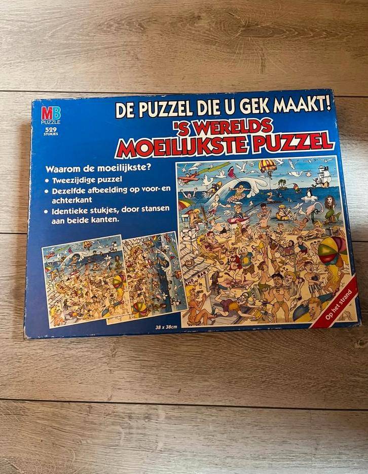 Werelds Moeilijkste Puzzel - 529 Stukjes, Hobby en Vrije tijd, Denksport en Puzzels, Zo goed als nieuw, 500 t/m 1500 stukjes, Ophalen of Verzenden