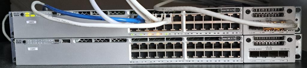 Cisco Switch Catalyst 3850 24 PoE+, Ophalen, Gebruikt