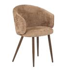 Luna Caramel Stoel - Nieuw & Origineel - Eikenhouten pootjes, Bruin, Nieuw, Ophalen of Verzenden, Metaal