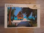 Jigsaw puzzel strandhuisje 1000 stukjes, Hobby en Vrije tijd, Denksport en Puzzels, Ophalen of Verzenden, 500 t/m 1500 stukjes
