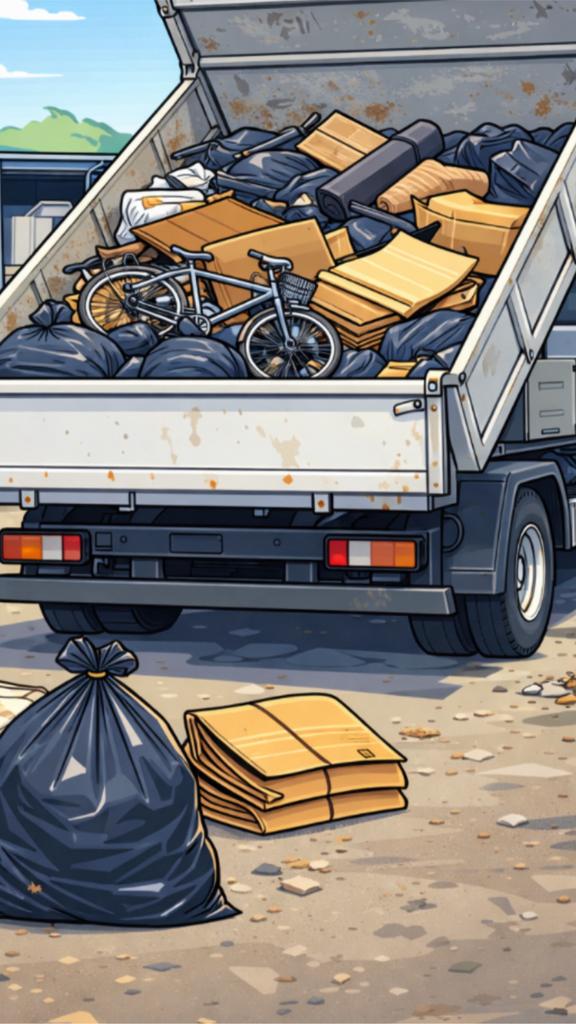 Stort rijder ontruimers, Ophalen