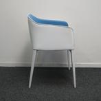 Pedrali Laja 885 Design Stoelen | Wit / Blauw | Leer / Stof, Gebruikt, -, Blauw, -