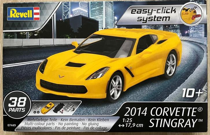 Revell 1:25 chevrolet corvette stingray 2014 NIEUW, Hobby en Vrije tijd, Modelbouw | Auto's en Voertuigen, Nieuw, Auto, 1:50 of kleiner