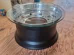 Alcoa velg bijzettafel voor in een mancave, Ophalen, Minder dan 55 cm, Rond, Glas