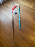 ijshockey stick met puck, Sport en Fitness, IJshockey, Ophalen, Gebruikt, Stick