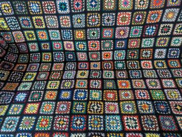  Vintage Granny Square Sprei / Deken – 220 x 140 beschikbaar voor biedingen