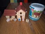 Log cabin building game 113 stukjes. compleet., Ophalen, Zo goed als nieuw, Overige typen