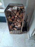 Verrijdbare rotan haardmand zonder hout. Nieuwprijs 159,00, Ophalen, Zo goed als nieuw, Vrijstaande haard, Houthaard
