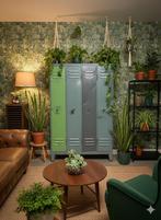 Vintage lockerkast metaal garderobe kast kledingkast, Antiek en Kunst, Ophalen