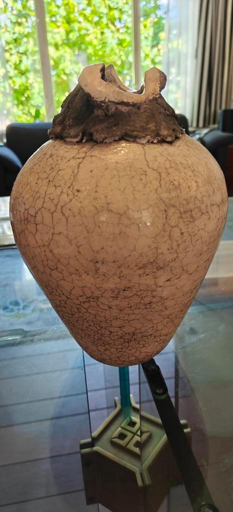 Raku Keramiek Vaas - Uniek Kunstobject, Antiek en Kunst, Antiek | Keramiek en Aardewerk, Ophalen of Verzenden