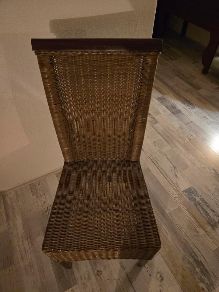 Rieten Stoel - Mooie Rotan Stoel, Huis en Inrichting, Stoelen, Gebruikt, Eén, Hout, Riet of Rotan, Bruin, Ophalen