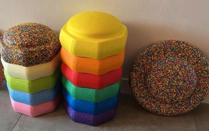 Balansstenen - Stepping Stone - 11 stenen & balansbord rond, Kinderen en Baby's, Speelgoed | Bouwstenen, Zo goed als nieuw, Overige merken