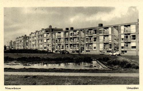 Nieuwbouw - IJmuiden - VW-kever - ongelopen, Verzamelen, Ansichtkaarten | Nederland, Ongelopen, Utrecht, 1940 tot 1960, Ophalen of Verzenden