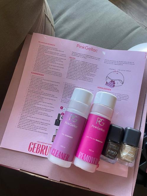 Pink gellac pakket, Sieraden, Tassen en Uiterlijk, Uiterlijk | Cosmetica en Make-up, Zo goed als nieuw, Handen en Nagels, Overige kleuren