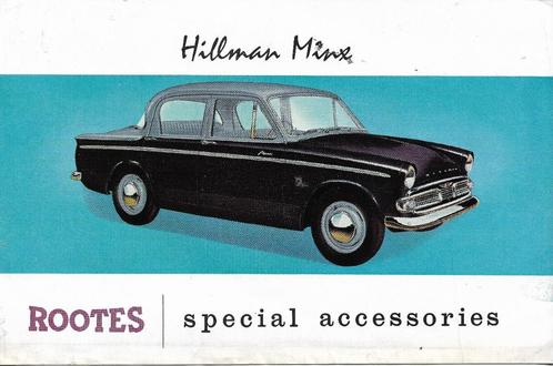 Folder Hillman Minx Special Accessoires, ca. 1959 (GB)., Boeken, Auto's | Folders en Tijdschriften, Zo goed als nieuw, Overige merken