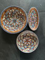3 aardewerken schalen ZGN (Tunesie), Huis en Inrichting, Keuken | Servies, Ophalen of Verzenden, Overige stijlen, Aardewerk, Schaal of Schalen