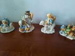 Cherished teddies Kerstbeeldjes Set - 4 stuks, Ophalen of Verzenden, Gebruikt