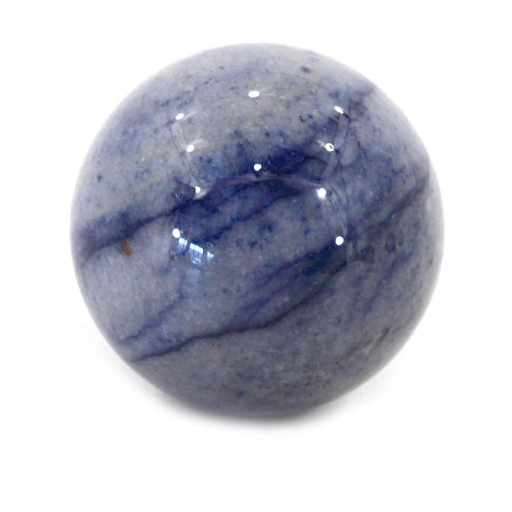 Bol van Blauwe Kwarts (20 mm), Verzamelen, Mineralen en Fossielen, Mineraal, Ophalen of Verzenden
