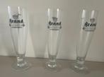 3 stuks Brand bierglas op voet 25 cl., Verzenden, Nieuw, Glas of Glazen, Overige merken